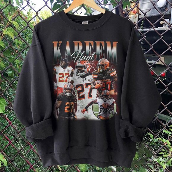 Kareem Hunt Kareem Hunt Shirt Cleveland Football Shirt Oversized Sport Shirt - Picture 1 of 2